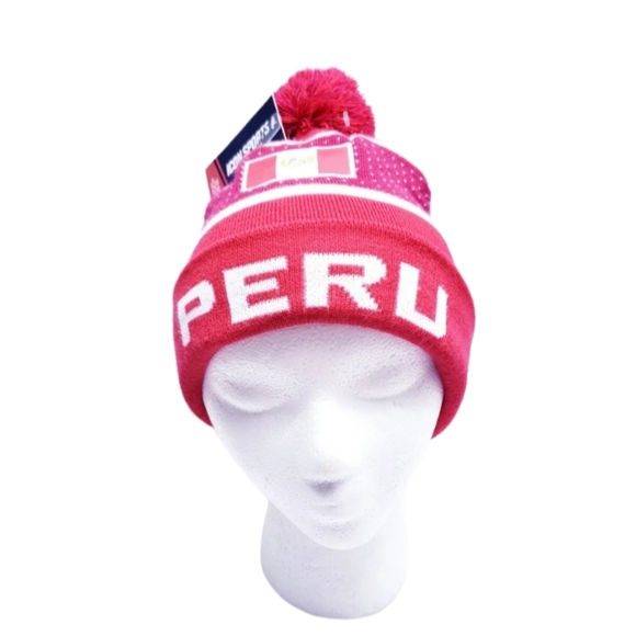 Icon Sports Other - Icons Sports Peru Beanie Red White Adult Only - New with tag - Hat - Beanie